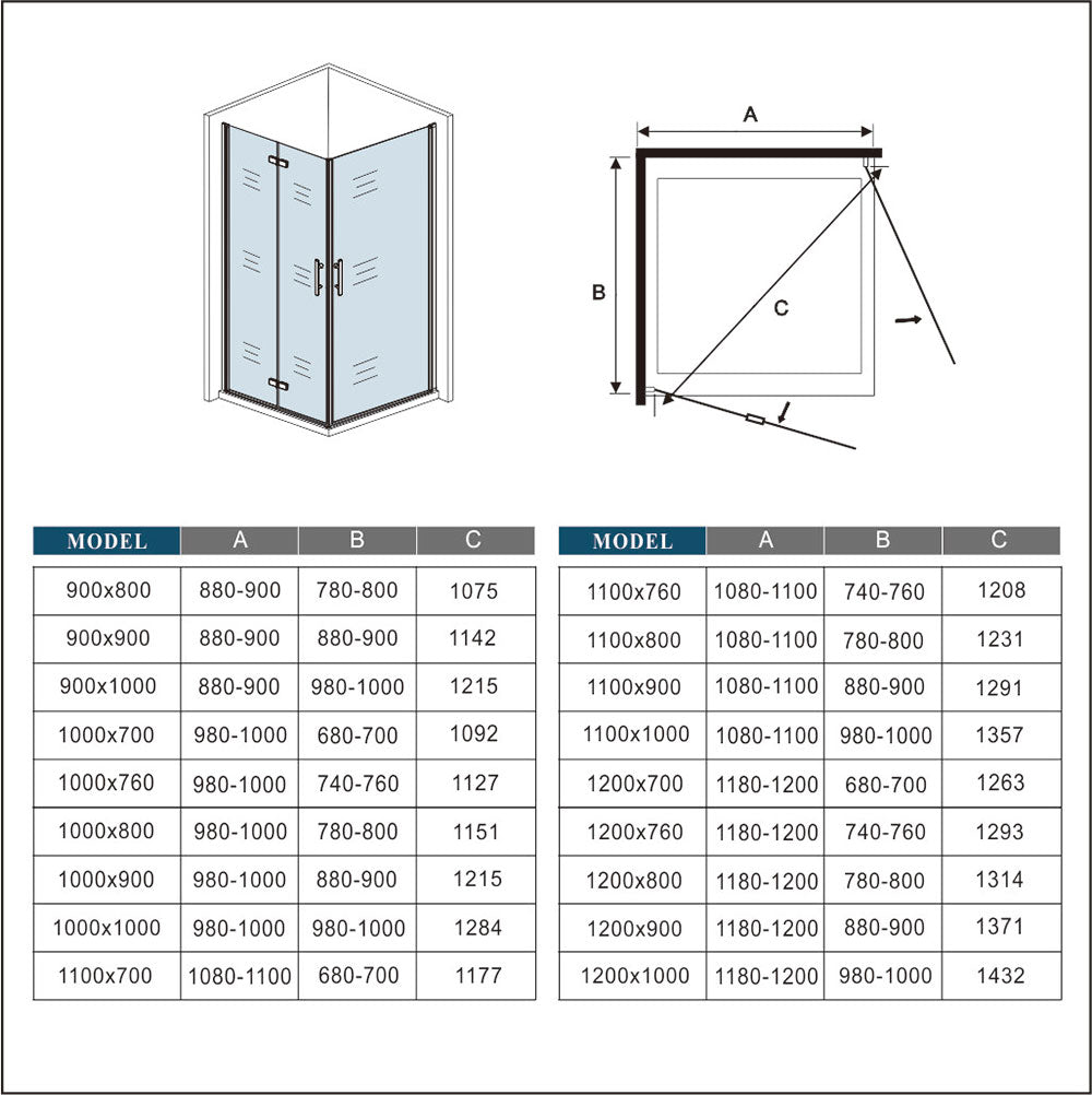 AICA shower enclosure shower door