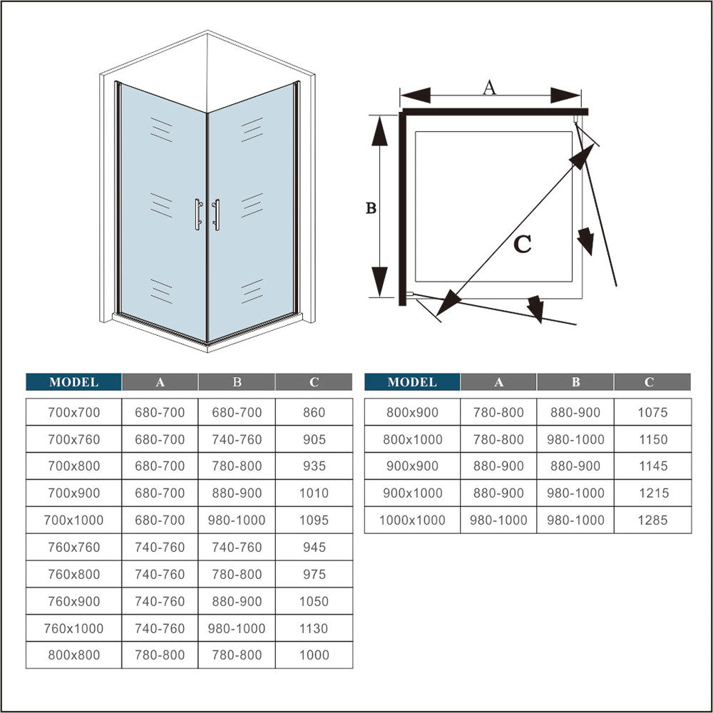 AICA shower enclosure shower door