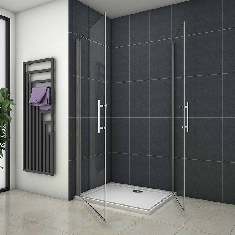 Frameless Pivot door Shower enclosure Corner Entry 185cm