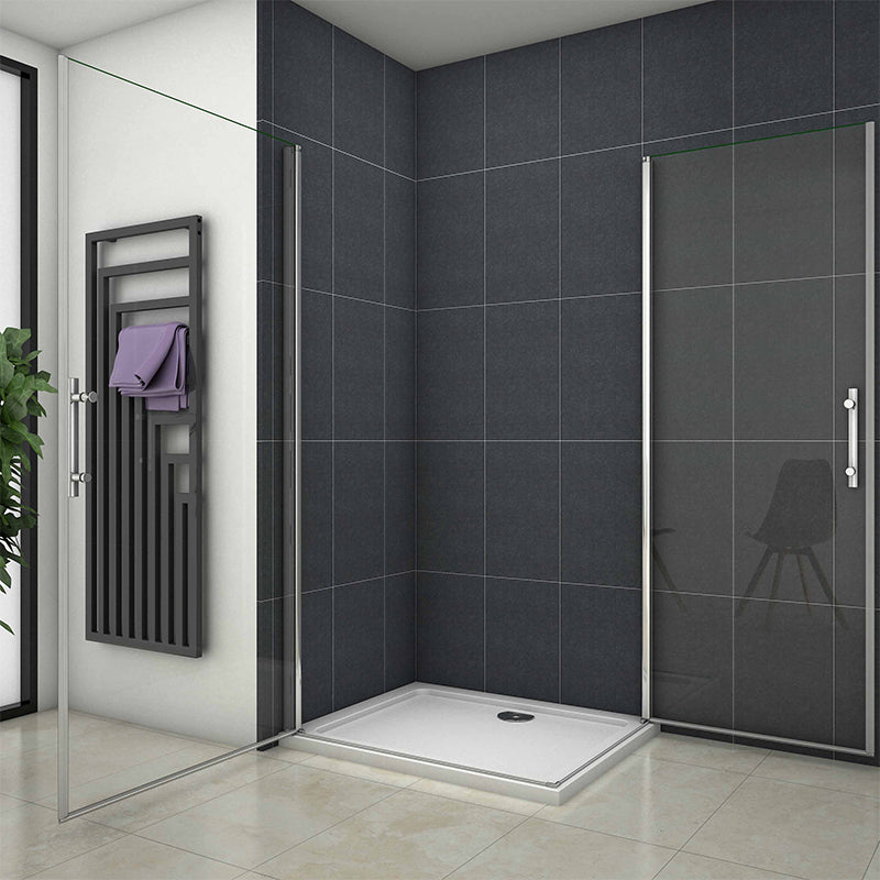 Frameless Pivot door Shower enclosure Corner Entry 185cm