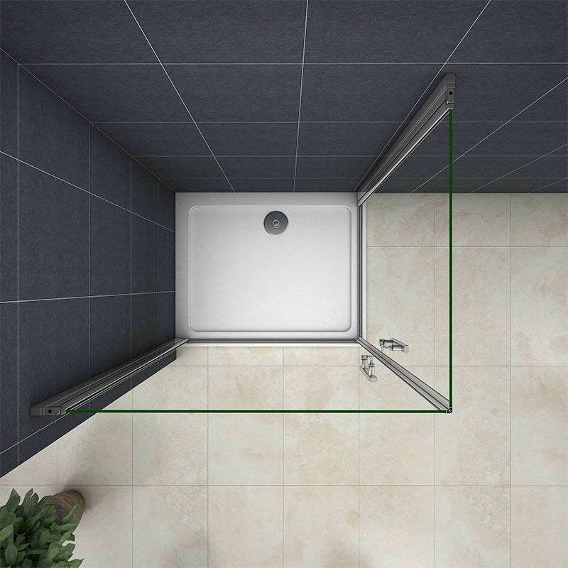 Frameless Pivot door Shower enclosure Corner Entry 185cm