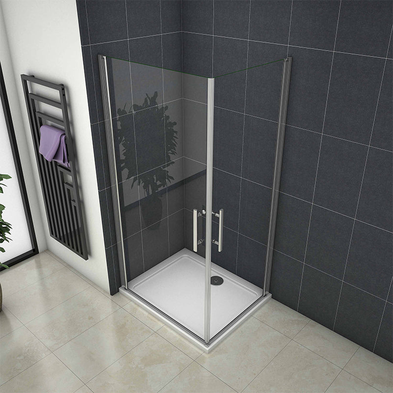 Frameless Pivot door Shower enclosure Corner Entry 185cm