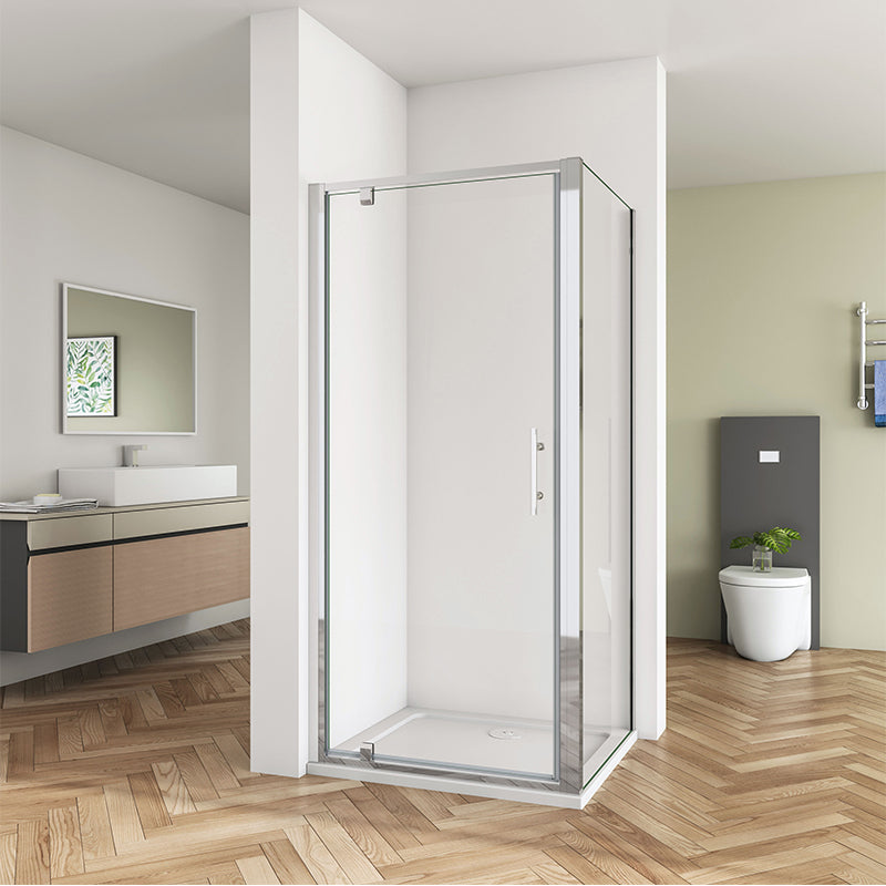 Pivot Shower Door Bath Shower Enclosure Tempered glass 185cm