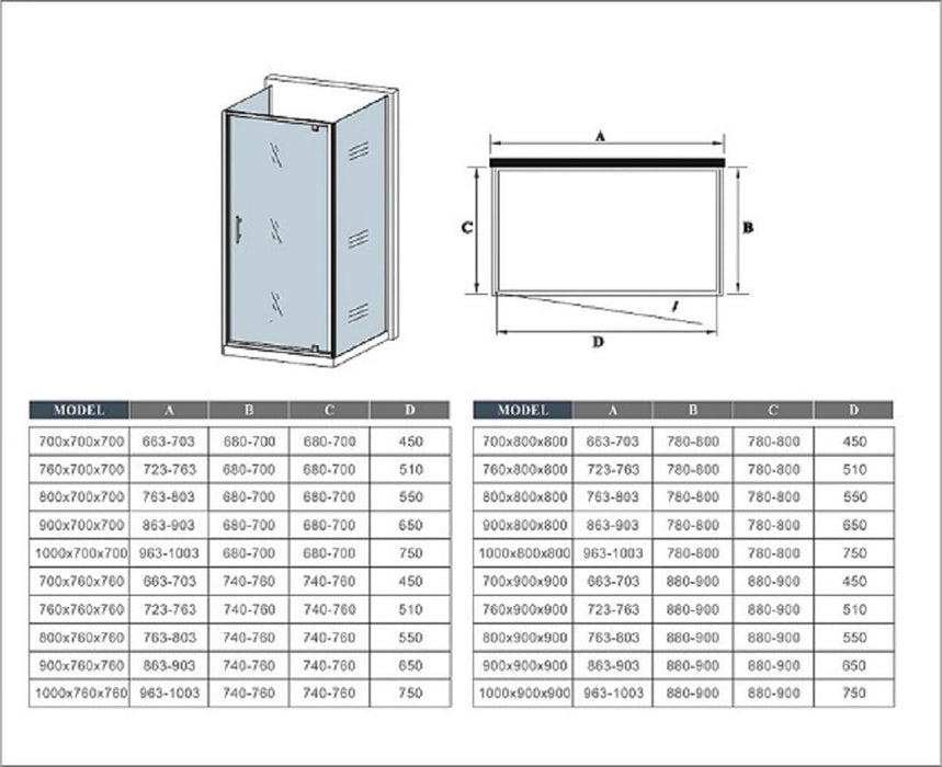AICA shower enclosure shower door