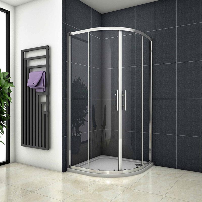 Walk In Equal Quadrant Shower Enclosure 800|900|1000mm Tempered clear Glass