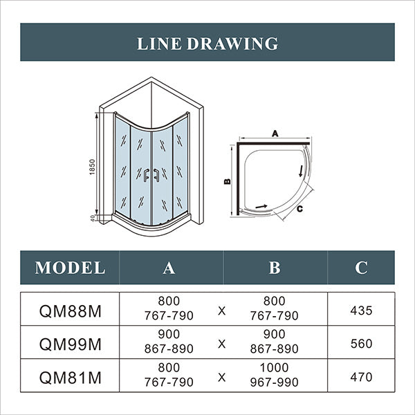 AICA shower enclosure shower door