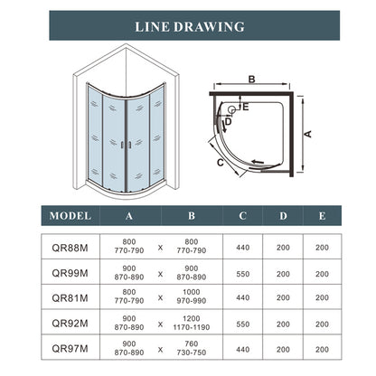 AICA shower enclosure shower door