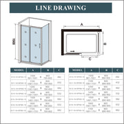 AICA shower enclosure shower door
