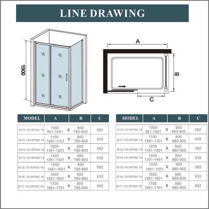 AICA shower enclosure shower door