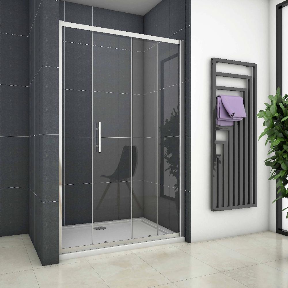 AICA Sliding Shower Door Shower Stone Tray Optional