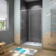 Sliding AICA shower door, AICA shower enclosure 1000-1700 Width 1900 Chrome