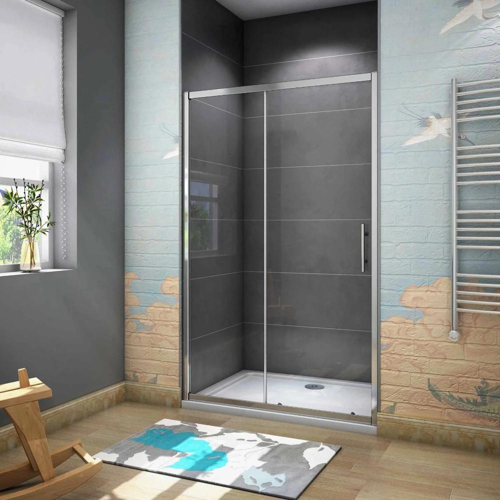 AICA Sliding Shower Door Glass Enclosure 100-170x190cm