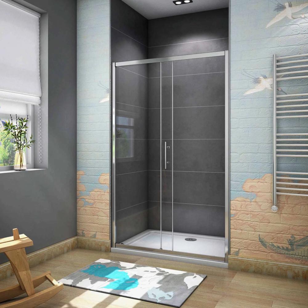 AICA Sliding Shower Door Glass Enclosure 100-170x190cm