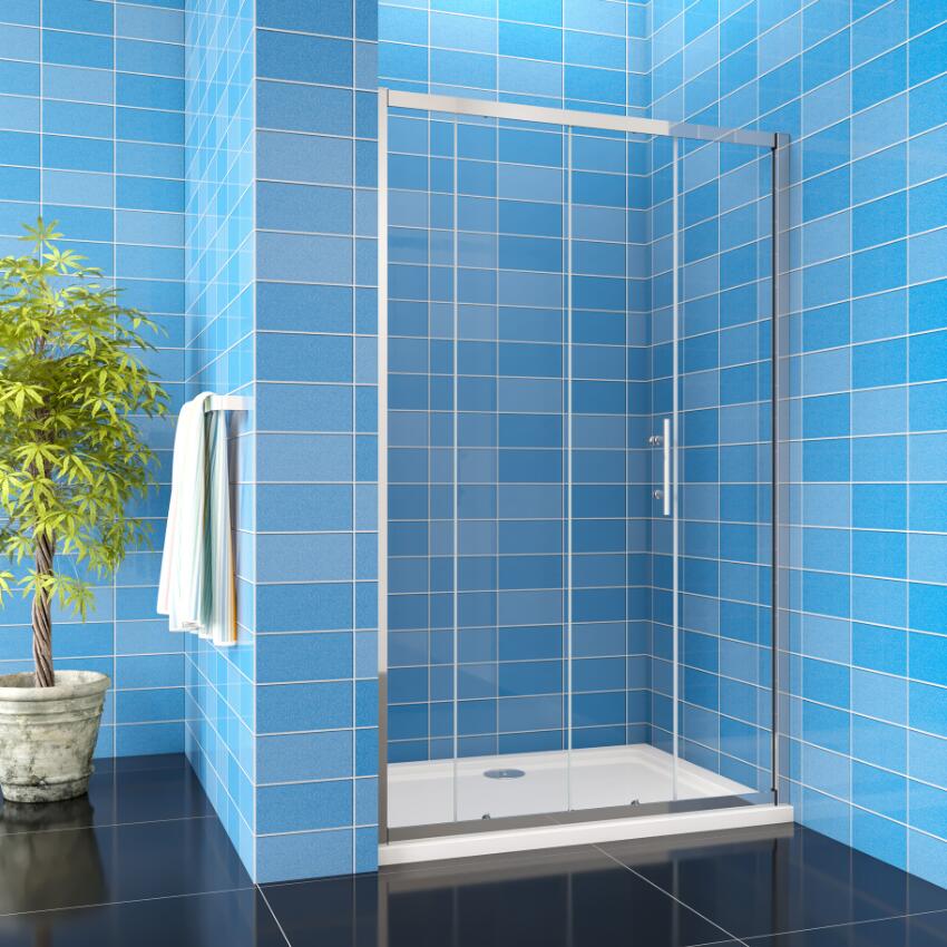 AICA Sliding Shower Door Enclosure 6mm Glass Bathroom Cubicle
