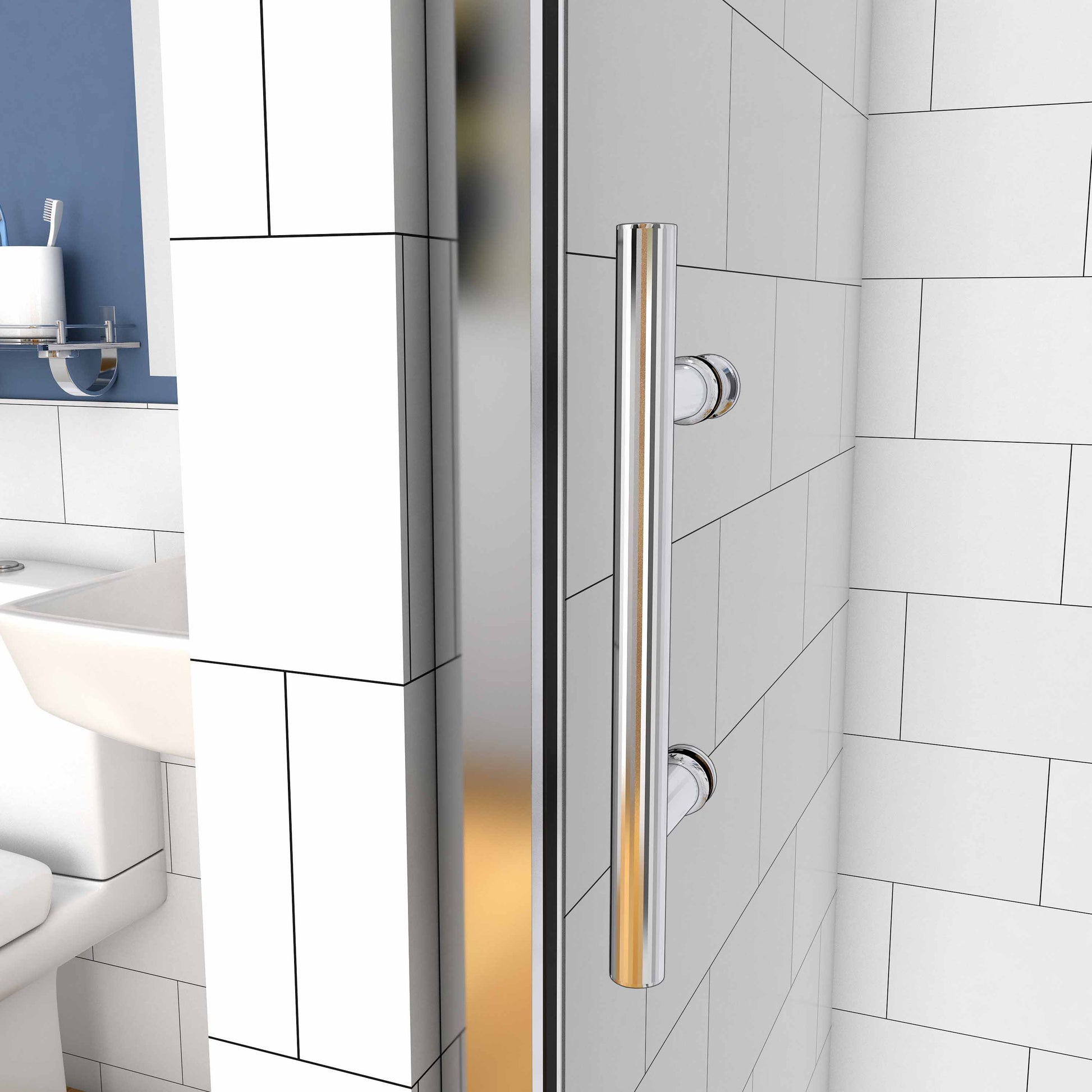AICA Sliding Shower Door 190cm height 100-170cm width