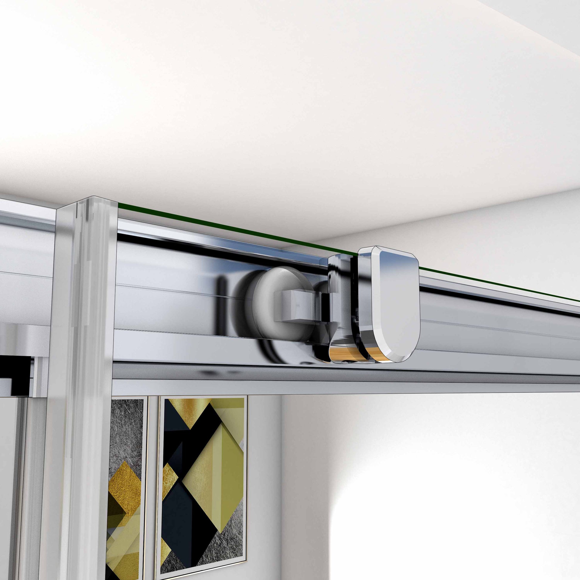 AICA Sliding Shower Door 190cm height 100-170cm width