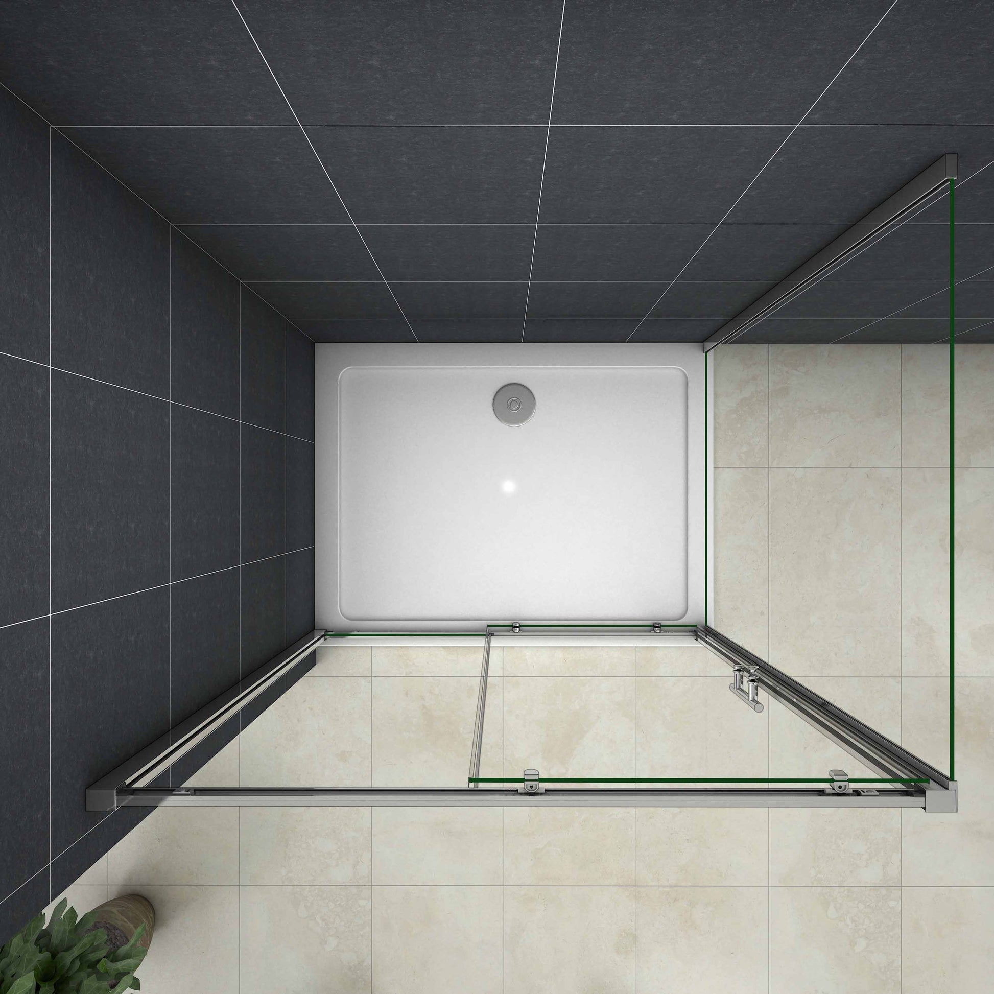 AICA Sliding shower rectangle enclosures Sliding Door 190cm
