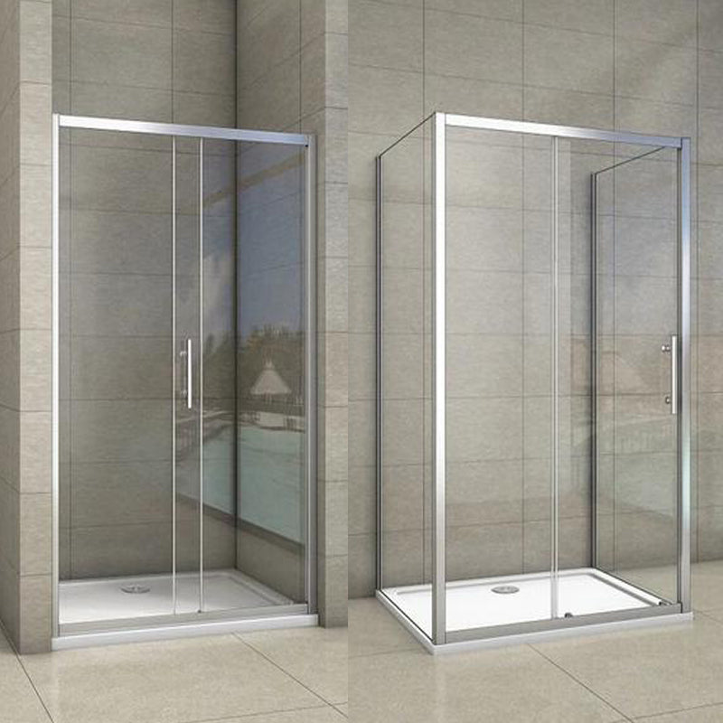 100 - 170cm Chrome Sliding shower Door rectangle enclosures