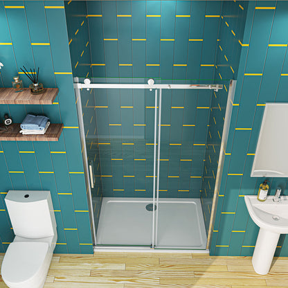 AICA-bathrooms-Sliding-Shower-Enclosure-Frameless-Door-4
