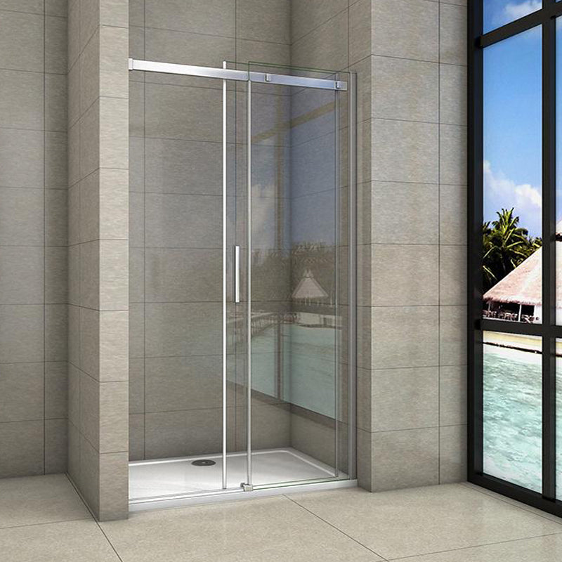 Sliding Shower Glass Door Chrome 1000-1400 width 1950
