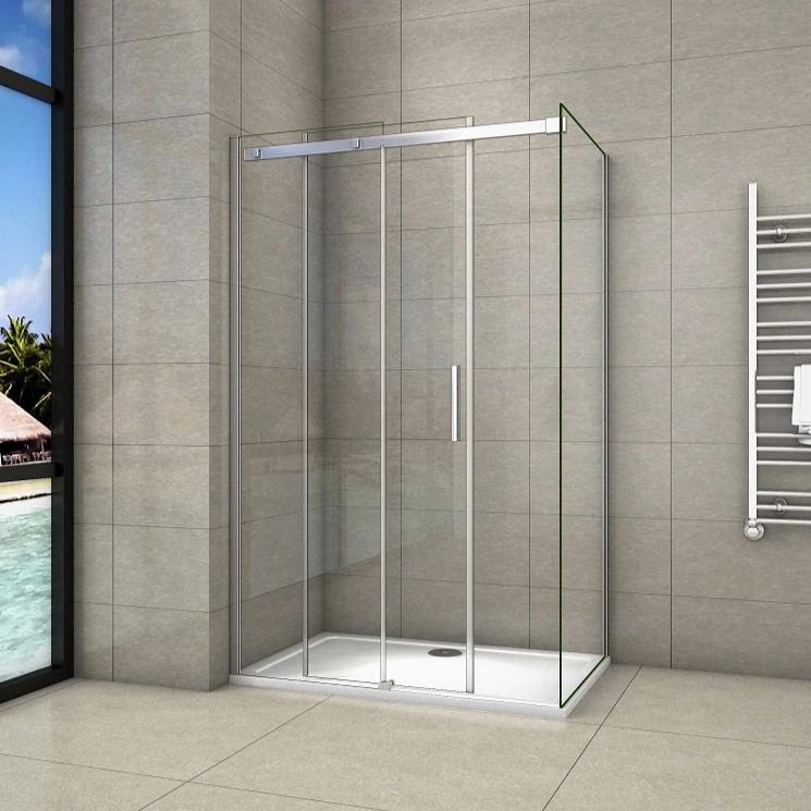 Frameless Sliding Shower Enclosure 100/110/120/140x195CM