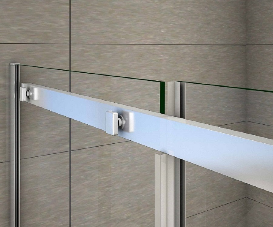 Frameless Sliding Shower Enclosure Cubicle Walk In 195cm