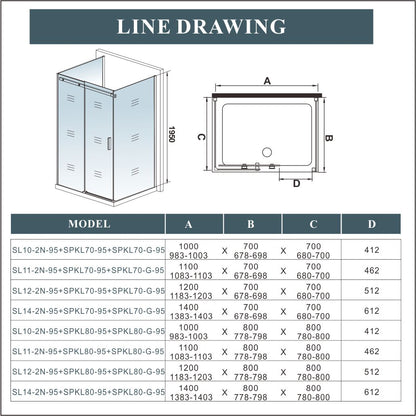 AICA shower enclosure shower door