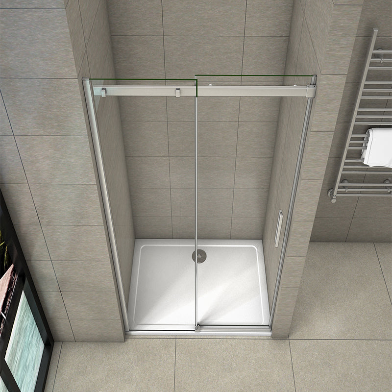 Sliding Shower Door 100-140x195cm Shower Stone Tray