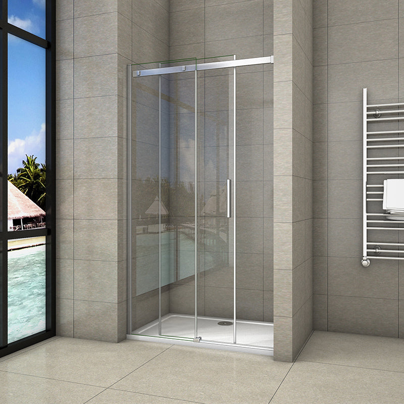 Sliding Shower Door Frameless Glass Door 100-140x195 cm