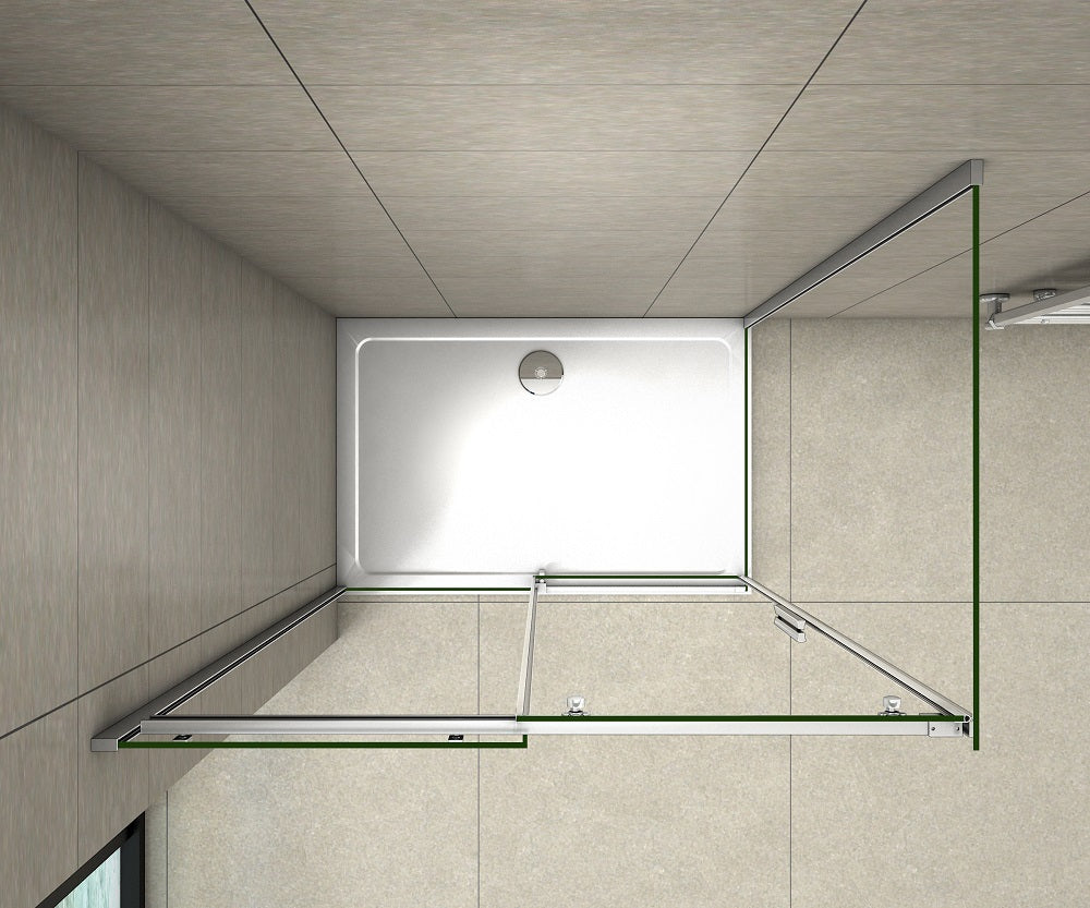 Sliding Shower Door Chrome 6mm Glas 195cm height