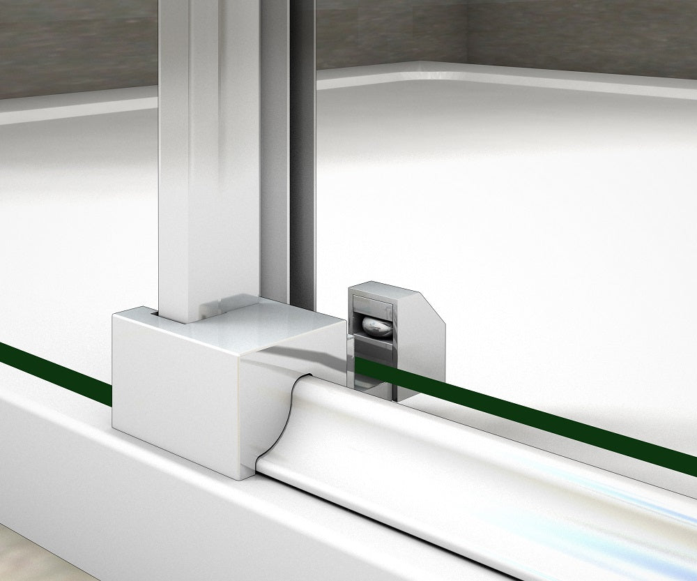 Sliding Shower Door Chrome 6mm Glas 195cm height