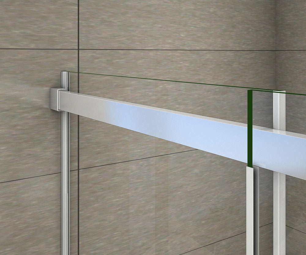 Sliding Shower Door Chrome 6mm Glas 195cm height