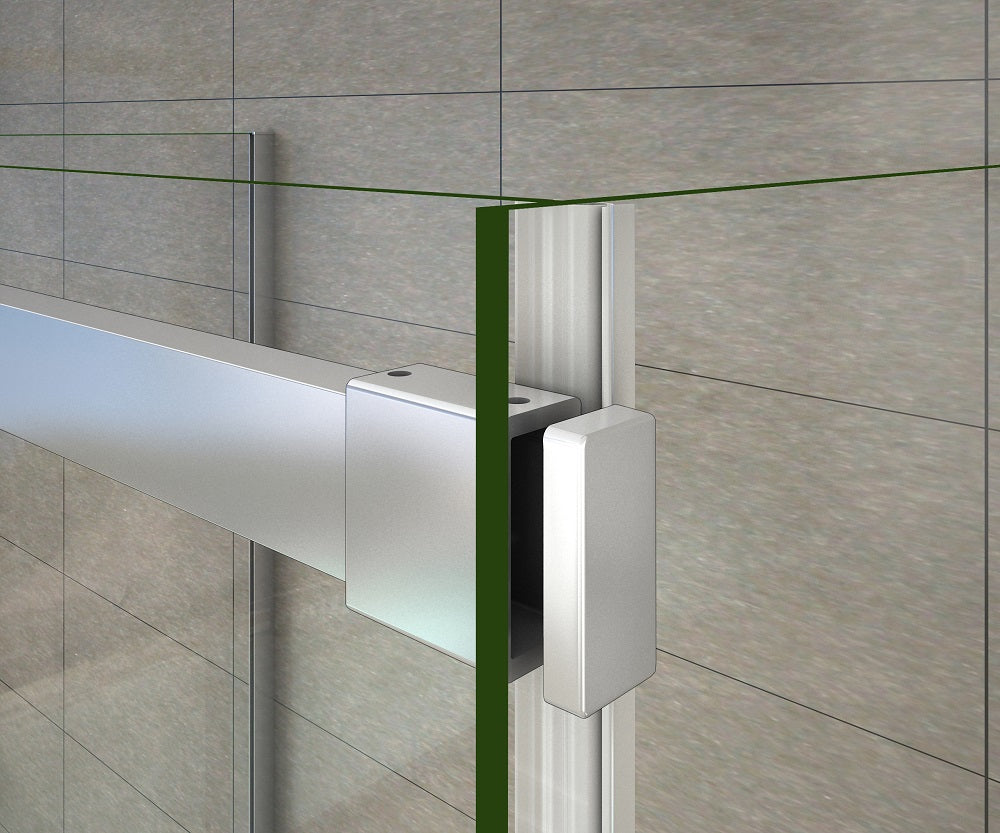 Sliding Shower Door Chrome 6mm Glas 195cm height