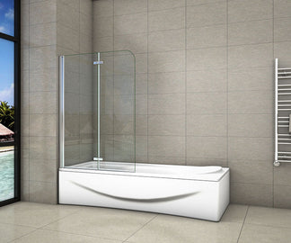 Shower Bath Screen Easy Clean Glass 2 Fold 90/100/120x140cm – Aica ...