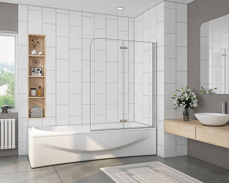 180 degree 6mm Easy Clean Glass Hinge Shower Bath Screen