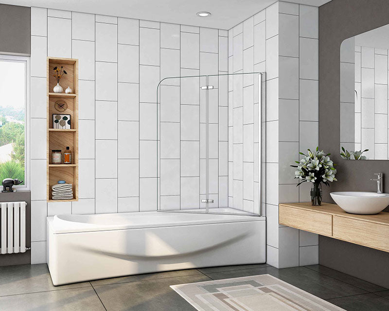 180 degree 6mm Easy Clean Glass Hinge Shower Bath Screen
