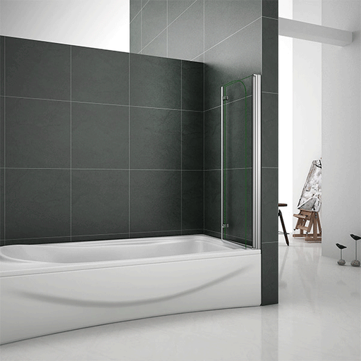 900-1200 180 degreesPivot Hinge 2 Fold Folding Double Glass Shower screen, Over Bath Door