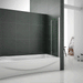 900-1200 180 degreesPivot Hinge 2 Fold Folding Double Glass Shower screen, Over Bath Door
