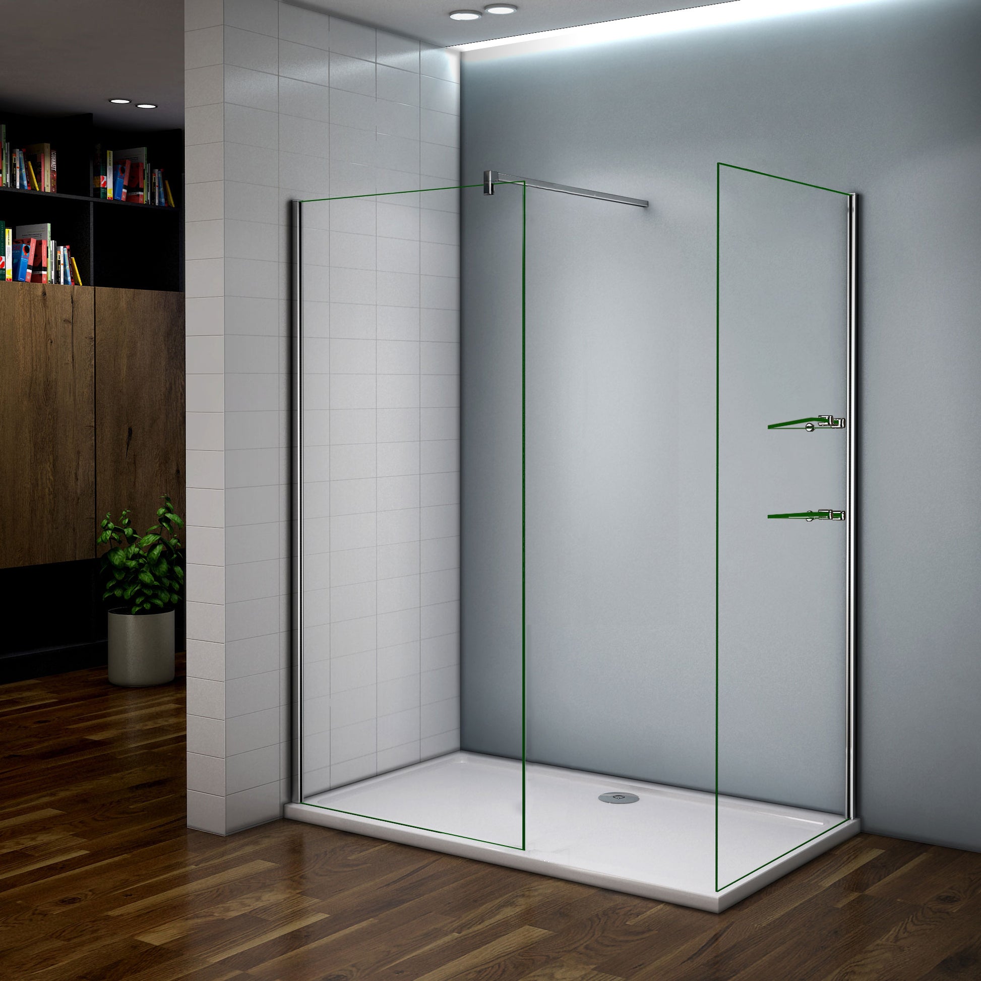 70-120cm x 185cm Walk in shower screen EasyClean