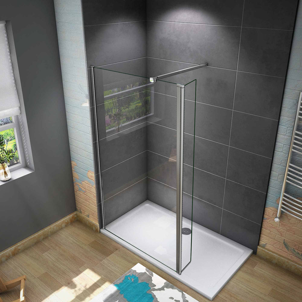 AICA Walk in 8mm Easy Clean Shower Screen Flipper Pivot Panel — Aica ...