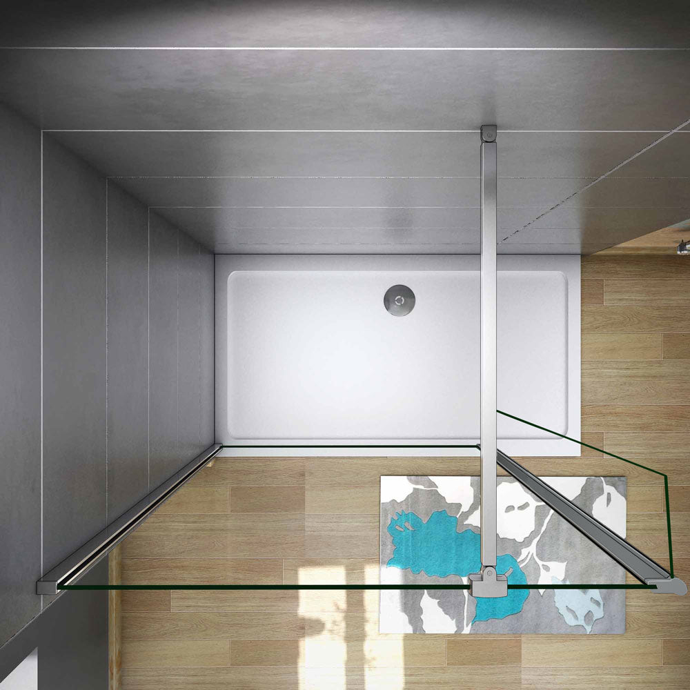 Walk in 8mm Easy Clean Shower Screen Flipper Pivot Panel