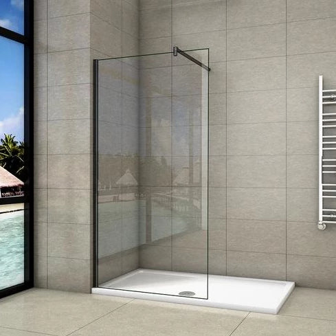 700-1400 Walk in Wet Room Shower screen,8mm easy clean Glass,1850 1950 2000