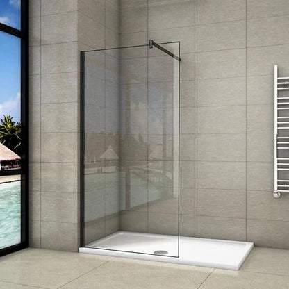 700-1400 Walk in Wet Room Shower screen,8mm easy clean Glass,1850 1950 2000