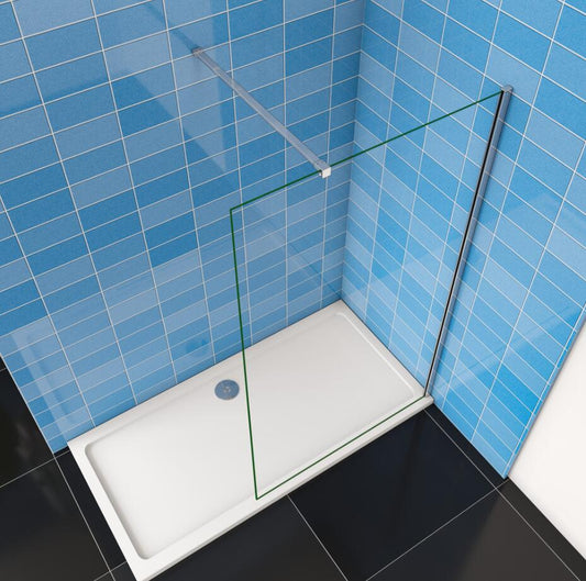 Wet Room Shower screen, Walk In AICA shower enclosure, 8mm easy clean NANO Glass 1900