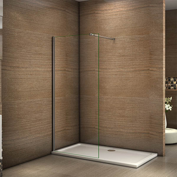 Walk In Shower Enclosure Wet Room Door Panel Glass 8mm NANO