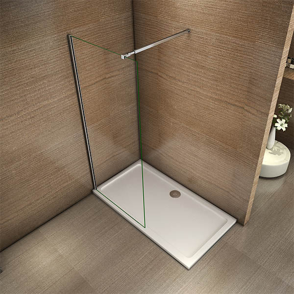 Walk In Shower Enclosure Wet Room Door Panel Glass 8mm NANO