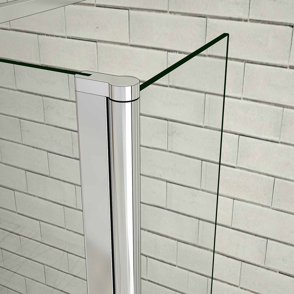 Walk in Shower Screen 300mm Pivot Flipper Panel 8mm Shower Enclosure