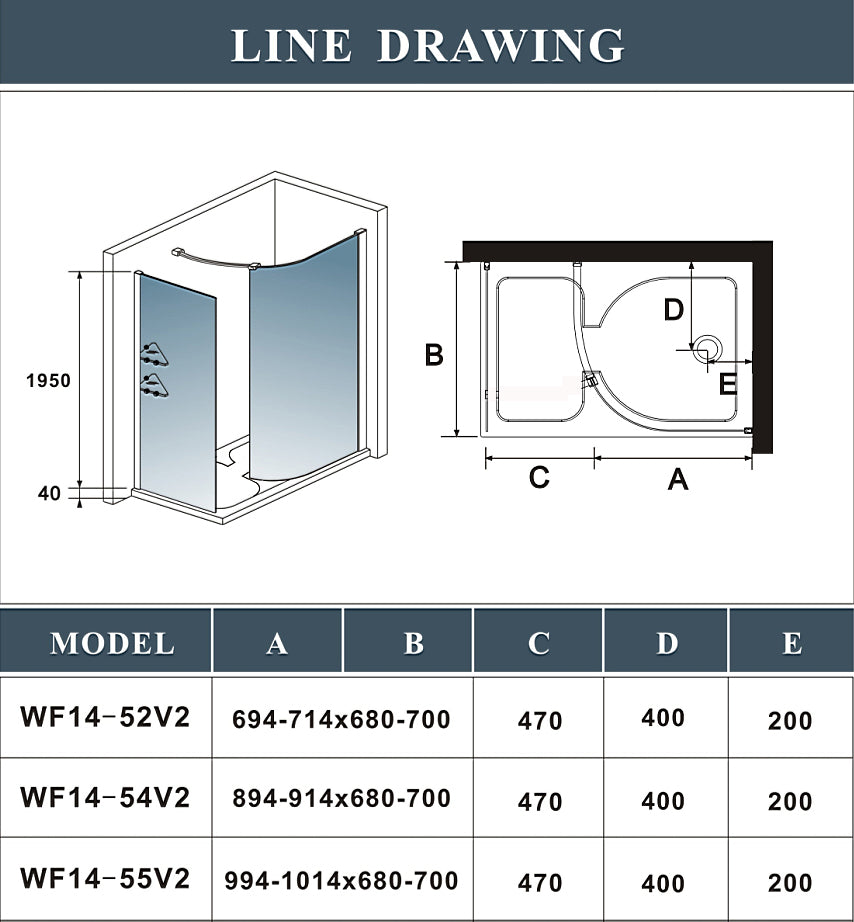 AICA shower enclosure shower door