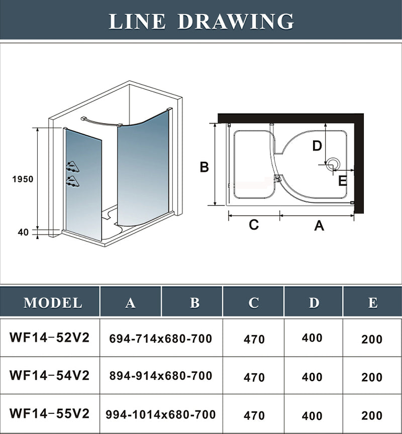 AICA shower enclosure shower door