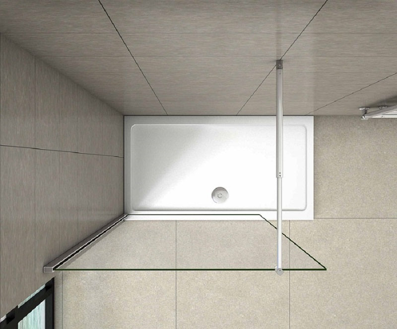 Wet Room Shower screen Walk in EasyClean glass 185/195/200
